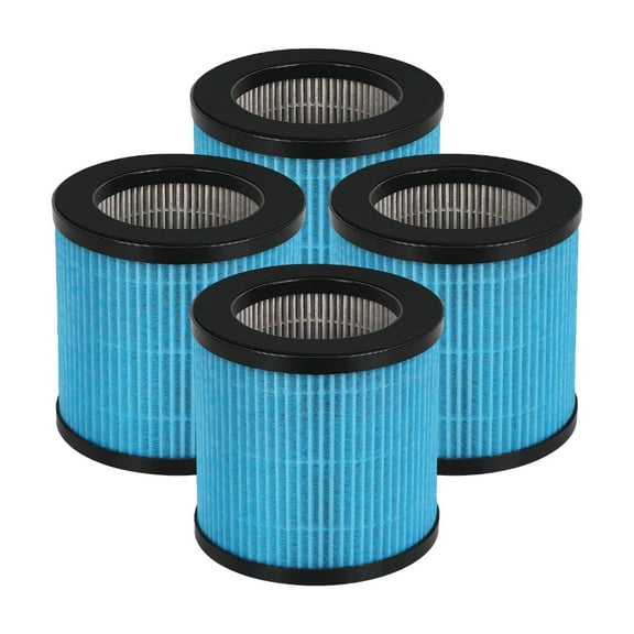 Nispira 3-in-1 True HEPA with Activated Charcoal Replacement Filter For TOPPIN TPAP002 TPFF002 Air Purifier Comfy Air C1, 4 Packs