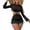 Black, variant on Long Sleeve Cutout Mesh Cover Up Mini Dress for Women Ring Connect Drawstring Side Design Sheer Beachwear for Bikini Summer Getaways