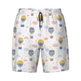 thumbnail image 4 of Lsque Mens Swim Trunks Hot Air Balloon Pattern - Bathing Suit Compression Liner - Beach Swim Shorts Swimwear - (S-3XL) - Stretch Quick Dry -X-Large, 4 of 9