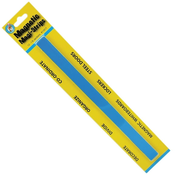 Ashley Magnetic Magi-Strips, 0.75" x 12", Blue (11017)