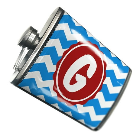 

NEONBLOND Flask Monogram G Blue Red Chevron