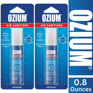 Ozium Air Sanitizer Cleans The Air You Breathe Odor Eliminator Original Scent Spray 0.8oz ( Pack Of 2)