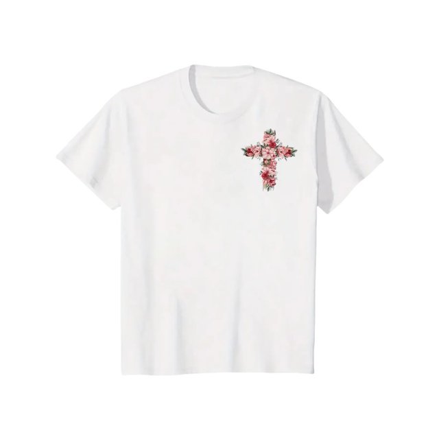 Hard Fought Hallelujah Shirt, Floral Christian Tee, Jesus is King, Layer-Friendly, Works in Any Weat...