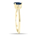thumbnail image 3 of SZUL Women's Pear Shaped Sapphire and Diamond Sparkle Ring in 10K Yellow Gold, 3 of 5