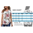thumbnail image 6 of MOSHU Plus Size T-shirts for Women V Neck Summer Tunic Tops Floral Print Curved Hem Women Shirts, 6 of 6