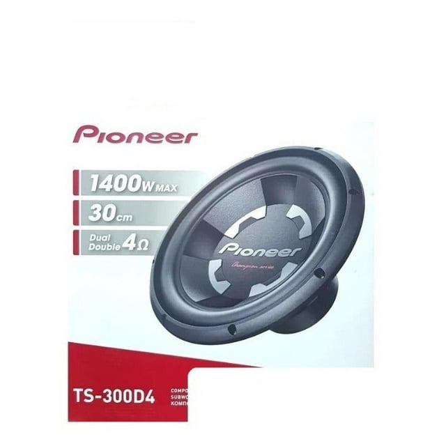 Subwoofer Doble Bobina Pioneer TS-300D4 1400 Watts 12 Pulgadas 4 Ohms Pioneer TS300D4