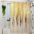 thumbnail image 3 of Abstract Gold Waterproof Shower Curtain, Large 72"x78" Washable Polyester Fabric Shower Curtains for Bathroom, Modern Brush Luxury Strokes Artwork Decorative Bathtub Curtain Sets with Hooks, 3 of 9