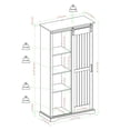 thumbnail image 3 of Meuble de Rangement Haut Porte Coulissante Rainurée Moderne en Gris, 3 of 7