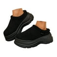 thumbnail image 3 of Yindaity Fuzzy Slippers Fuzzy House Slippers for Women Fluffy Memory Foam Suede Slippers with Collar Indoor Outdoor(A,24.99), 3 of 9