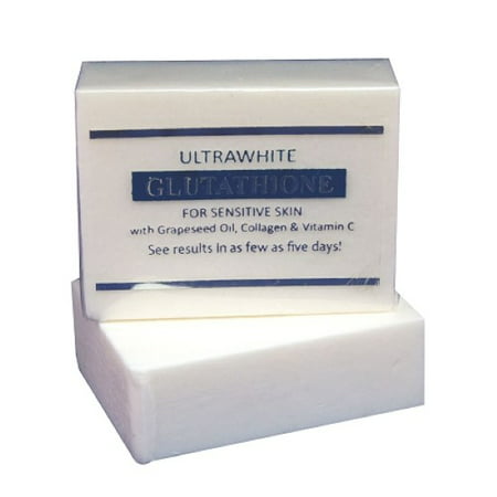 Premium Ultrawhite Glutathione Whitening Soap for Sensitive Skin, w/ Glutathione, Grapeseed Oil, Collagen, Vitamin (The Best Glutathione Skin Whitening Pill)
