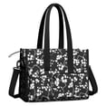 thumbnail image 2 of Teacher Tote Bag,Pioneer Flower Floral Print Pattern Teacher Utility Tote Bag,Large Work Tote Bags for Women with Multiple Pockets,Top Zipper Closure,13.8x10.6x6.7 Inch, 2 of 5