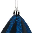 thumbnail image 2 of Vickerman 8'' Midnight Blue Glitter Swirl Drop Christmas Ornament, 2 of 5