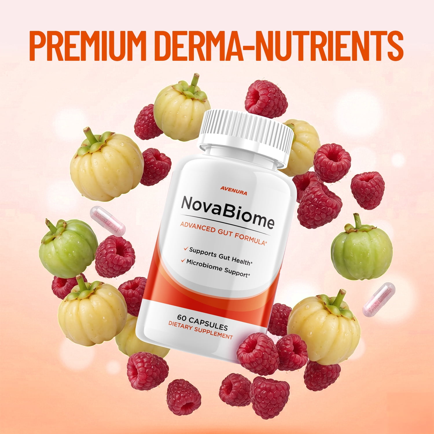 NovaBiome Capsules – Nova Biome Pills Advanced Formula Digestive Support, Gut Wellness, 1 Pack, 60 Capsules