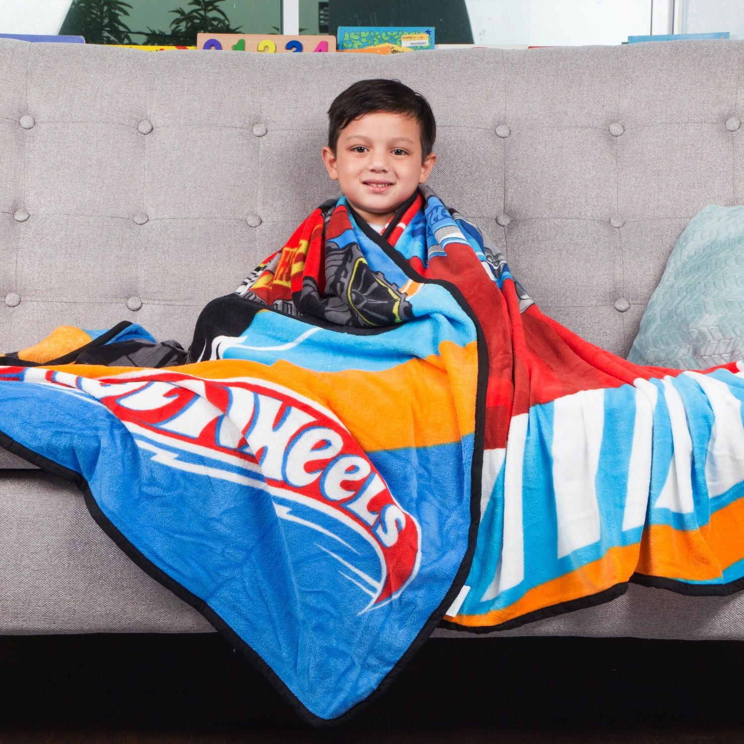 Couverture Hot Wheels "Dans le feu de l’action" 62 x 90