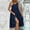 Navy summer dresses, variant on Wycnly Summer Dresses for Women Womens Dresses Beach Loose Button Down Flowy Ruffle Swing Tank Midi Dress Women Elegant Solid Crewneck Sleeveless Knee-Length Sun Dress