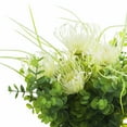 thumbnail image 2 of Enova Home Artificial Silk Peony Flowers and Eucalyptus Grasses in Clear Glass Vase with Faux Water (Cream), 2 of 3