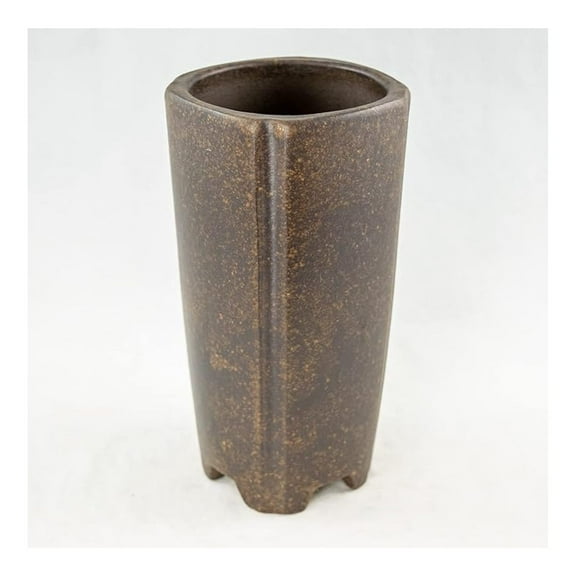 Zisha Style Orchid Pot with Mesh - 3.25"x3.25"x6.5" Square Planter - Unglazed Ceramic Flower Pot for Orchids, Succulents, and Indoor Plants