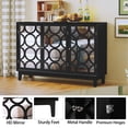 thumbnail image 5 of Spaco Sideboard Cabinet with 3 Mirror Doors and Storage, Modern Buffet Cabinet, Accent Storage Cabinet for Indoor as Living Room, Entryway, Black, 5 of 7