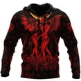 thumbnail image 5 of Sudadera con capucha y sudadera con estampado 3D de tatuaje de calavera roja oscura para hombre, sudadera unisex de primavera y otoño, ropa deportiva informal, 5 of 5