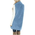 thumbnail image 5 of Hxshgdsn Fleece Sleeveless Long Vest For Women With Pocket Fuzzy Open Front Cardigan Blue Xl, 5 of 7
