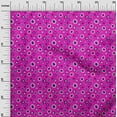 thumbnail image 3 of oneOone Georgette Viscose Fuschia Pink Fabric Asian Retro Floral Craft Projects Decor Fabric Printed By The Yard 42 Inch Wide, 3 of 4