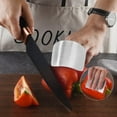 thumbnail image 3 of sunsanly 2Pcs Stainless Steel Finger Guard for Cutting Adjustable Finger Protector Safety Durable Veggie Chopper for Dicing Easy to Clean Kitchen Tool, 3 of 7