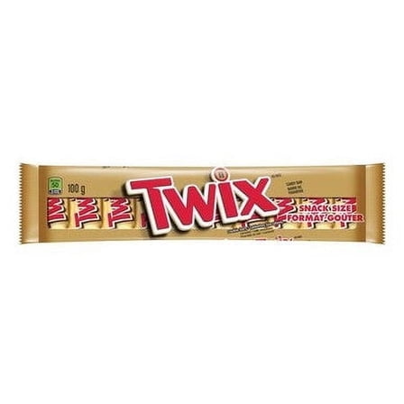 Twix Caramel Milk Chocolate Snack Size Cookie Bars (8x10g), 80g/2.8 oz