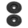 thumbnail image 1 of Uxcell 2 Pcs Roues Dénudées 7"x7/8 Pouces pour Moulin d'Angle Noir, 1 of 6