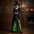 thumbnail image 6 of Witch Gothic Renaissance Dress for Women, Victorian Medieval Cosplay Costume, Vintage Halloween Dress for Cosplay Party, 6 of 7