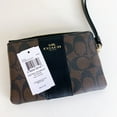 thumbnail image 4 of Coach F58035 Corner Zip Wristlet in Signature Coated Canvas Brown Black, 4 of 4