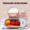 thumbnail image 4 of Over the Sink Colander Strainer Basket Wash Vegetables Fruits Drain Dry Dishes Extendable Kitchen, 4 of 7