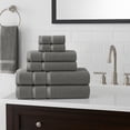 thumbnail image 2 of Juego de 6 Toallas de Microfibra Suaves y Absorbentes Gris | Cuerpo, Manos y Facial | Kyuden Home KYUDEN HOME Classy, 2 of 4