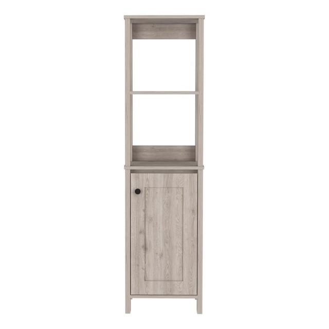 FM FURNITURE Arctic 16"W Modern Engineered Wood Linen Cabinet in Light Gray