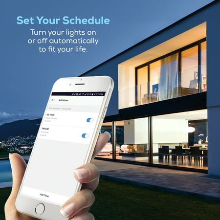 Geeni - BR30 Wi-Fi Smart LED Bulb with Alexa, Google Assistant and Microsoft Cortana - Adjustable White