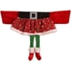 thumbnail image 1 of Decoraciones navideñas, patas de elfo de Papá Noel, cubierta trasera para silla de comedor, decoración festiva de cocina, niña, 1 unidad, color rojo, 1 of 5