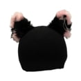 thumbnail image 4 of Quzzie Ski Helmet Cover Knitted Hat Fun Animal Ear Universal Helmet Accessory Wind Resistant Scratch Protection Winter Headgear Suitable for Snowboarding Skiing Team Use Pink Ear Black, 4 of 8