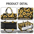 thumbnail image 4 of Large Capacity Tote Bag,Black Sunflower Pattern Handbag Fashion Luxury Tote Bag,15.7"x13"x 5.1" Inches,Laptop Compatible, 4 of 6