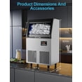 thumbnail image 4 of Coolski Commercial Ice Maker, 150 lbs/24H, Under Counter Ice Machine with 35 lbs Bin Capacity, 4 of 9