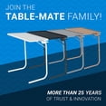 thumbnail image 3 of Table Mate II TV Tray and Cup Holder Large Folding Table (Slate Grey), 3 of 9