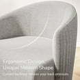 thumbnail image 2 of BELLEZE Swivel Accent Chair, Modern Upholstered Swivel Armchair 360 Degree Barrel Chair Comfy Corner Chair for Living Room Bedroom - Malta (Light Grey), 2 of 7