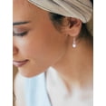 thumbnail image 4 of VESITIM Heart Infinity Earrings Teardrop Dangle Drop Earrings Created White Opal Jewelry Gift for Women, 4 of 7