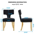 thumbnail image 4 of HUTWIFE Home Contemporary Adult Chenille Dining Side Chairs, Black (Set of 2), 4 of 12