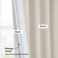 thumbnail image 5 of Half Price Drapes Parchment Cream Faux Linen Room Darkening Curtains for Bedroom(1 Panel),50W X 84L, 5 of 10