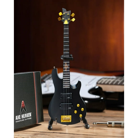 Axe Heaven Johnny Christ Signature Satin Black Schecter Mini Bass Guitar JC-641