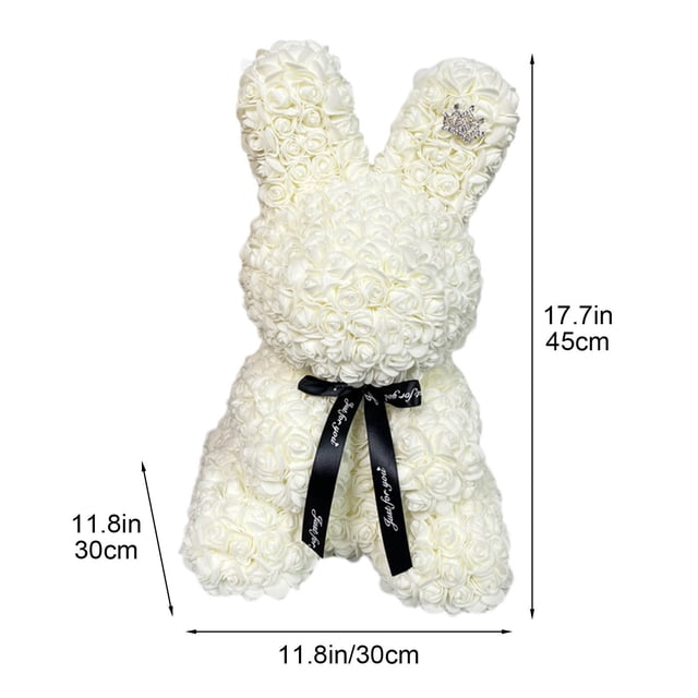 Valentines Day Gifts Valentine's Day Simulated Rose Rabbit Hugging Rabbit Birthday Gift Foam Rabbit Flowers for Valentines Day