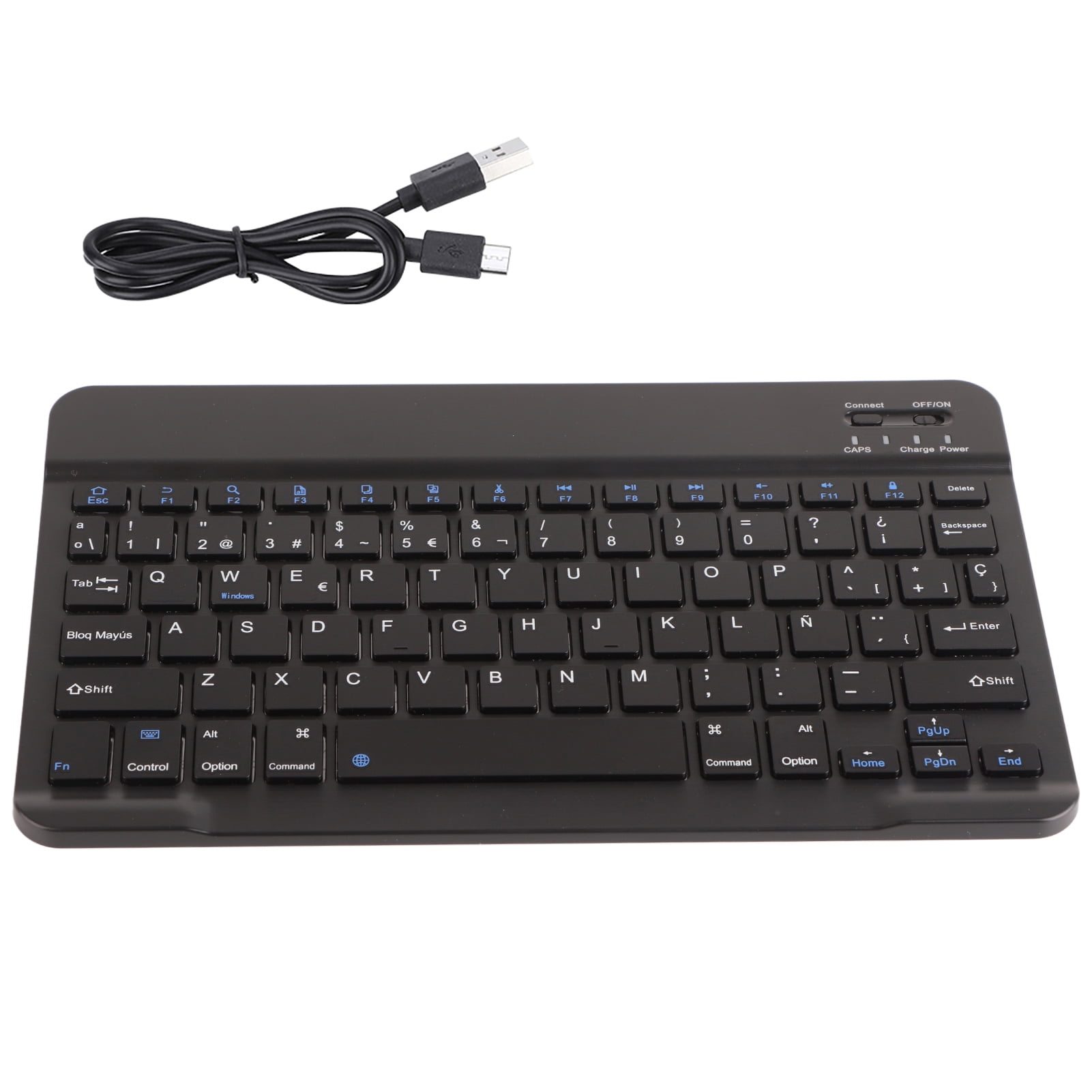 Spanish Language Ultrathin Design, Wireless Keyboard Touchpad, No Need