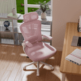 thumbnail image 7 of Ninecer Ergonomic Mesh Office Chair with Adjustable Armrest, High Back, Headrest, and Wheels, Pink, 7 of 7