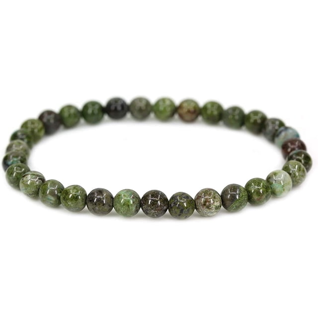 Angelstones Bracelet Extensible en Perles Rondes de 6mm en Cuprite Naturelle 7 Pouces Unisexe