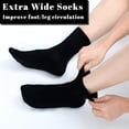 thumbnail image 4 of TELOLY 6 Pairs Non Binding Loose Fit Ankle Socks - Seamless Wide Thin Crew Socks with No Elastic Top for Men and Women Black Womens Socks, Plus, 4 of 8