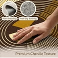 thumbnail image 6 of ODIKA Classic Vinyl Record Design With Concentric Circles And Gold Label Stain Resistant Low Profile for Dorm Room, Small Living Apartment, 6 of 7